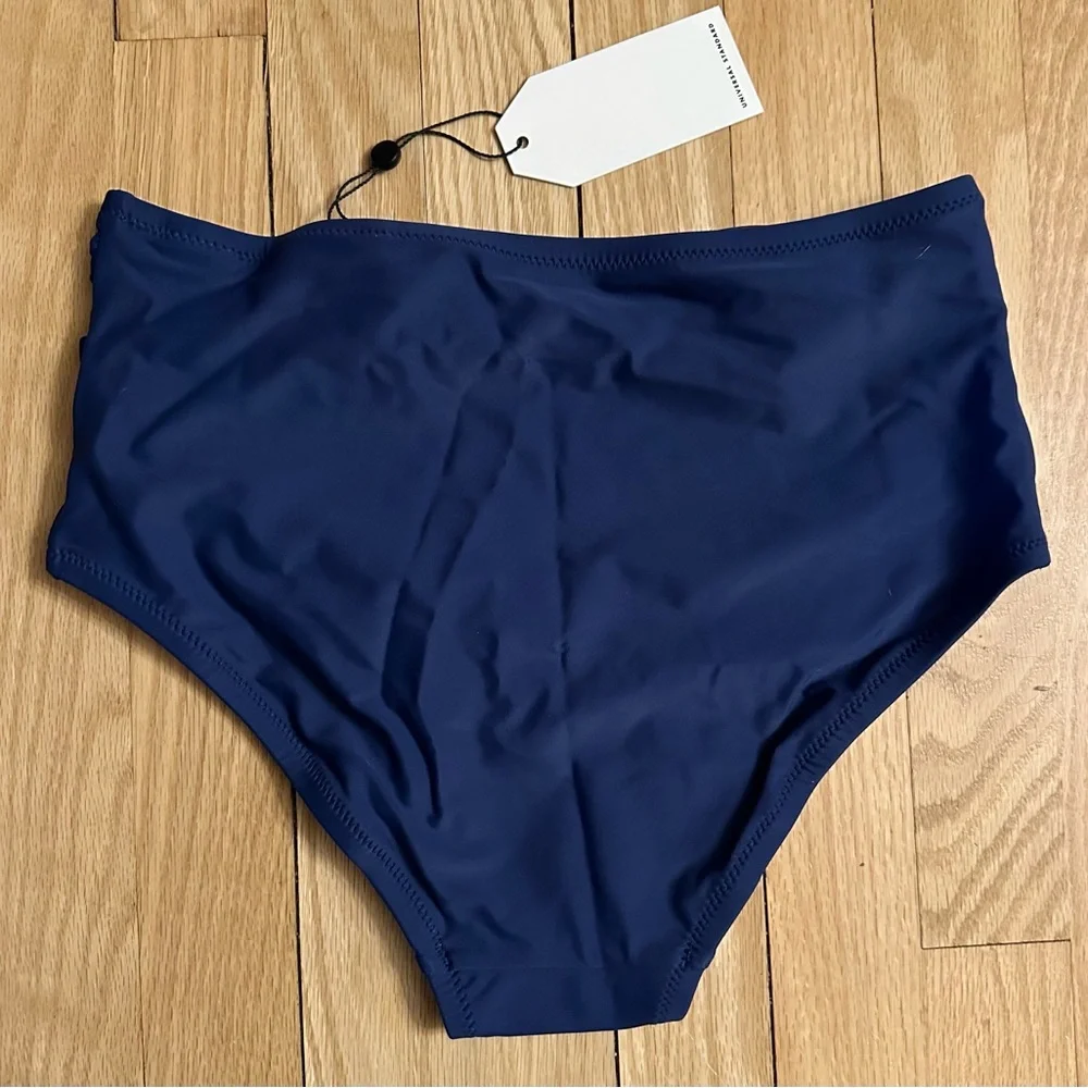Universal Standard NWT Lined Navy High-Waisted Bikini Bottoms, Size 2XS (6-8)